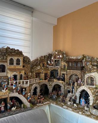 Presepe artistico con statue in terracotta