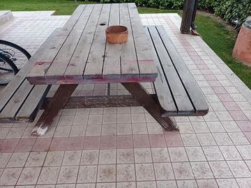 tavolo da giardino in legno 