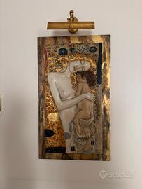 Quadro artistico con lampada – Stile Gustav Klimt