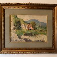 Antico dipinto olio su tela di G. Martini