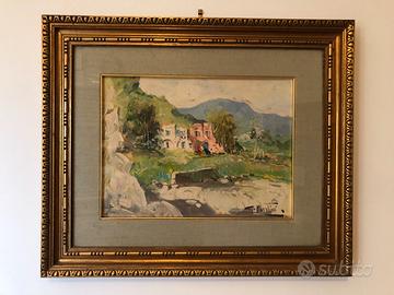 Antico dipinto olio su tela di G. Martini