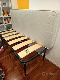 rete a doghe e materasso una piazza eminflex
