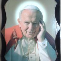 Santo Papa Wojtyla e Padre Pio con quadretto Nuovi