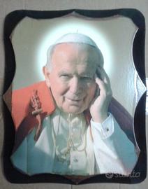 Santo Papa Wojtyla e Padre Pio con quadretto Nuovi