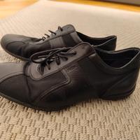 Scarpe uomo pelle e tessuto nero Geox 42 e 1/2
