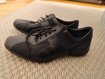 Scarpe uomo pelle e tessuto nero Geox 42 e 1/2