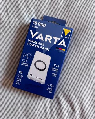 Varta Wireless Power Bank 10.000 mAh nuovo mai usa