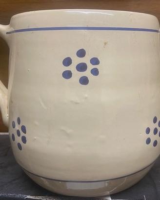 Vaso di terracotta smaltata dipinto a mano