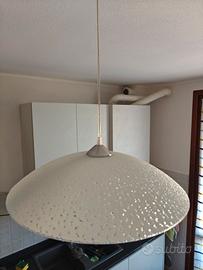 Lampadario Neoclassico Kris blu paralume blu E27 