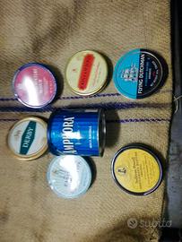 Scatole di tabacco da pipa vuote