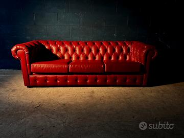 Divano club Chester Chesterfield inglese bordeaux 