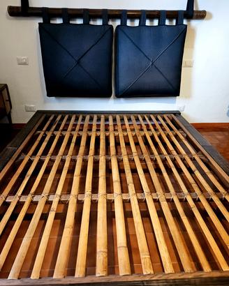 Letto Etnico Bamboo Indonesiano Matrimoniale 