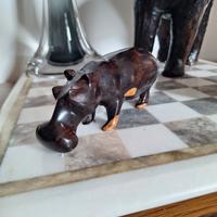 Ippopotamo intagliato Ebano 