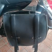 borsa cuoio artigianale per moto