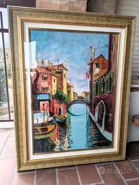 Quadro Olio su Tela - Scorcio di Venezia - Firmato