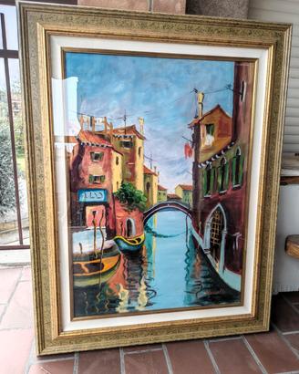 Quadro Olio su Tela - Scorcio di Venezia - Firmato