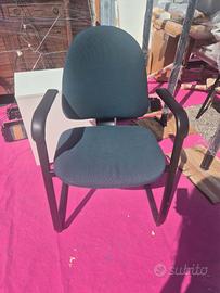 Coppia di sedie da ufficio verdi