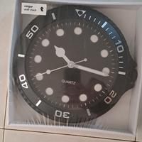 Orologio da parete nero al quarzo