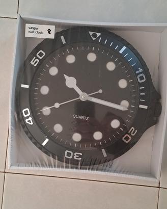 Orologio da parete nero al quarzo