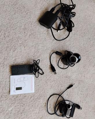 Lotto accessori PC:2 Webcam, Switch USB-cambiavoce