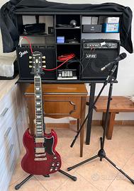 Set Epiphone SG 400 PRO + Fender + Laney + Zoom V3
