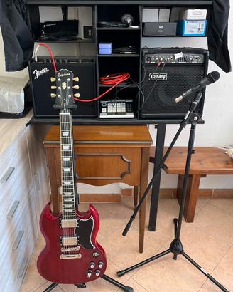 chitarra set SG 400 PRO + Fender + Laney + Zoom V3