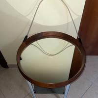SPECCHIO ROTONDO MID - CENTURY IN LEGNO TEAK 1960