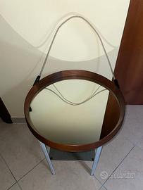 SPECCHIO ROTONDO MID - CENTURY IN LEGNO TEAK 1960
