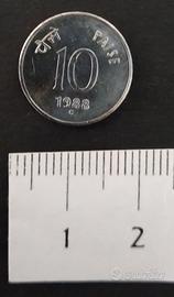 🇮🇳 INDIA 10 Paise 1988 (Rupia indiana)