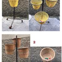 Cesto treppiedi porta bigodini scovolo parrucchier