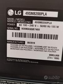 LG 49SM8200PLA 4K NanoCell - per pezzi di ricambio
