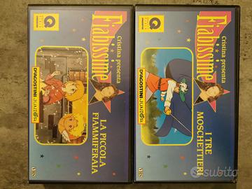 Lotto 2 VHS "Fiabissime" Cristina D'Avena 