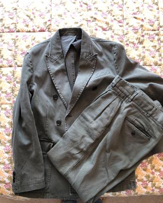 Alex Mill Bedford completo doppiopetto Army Green