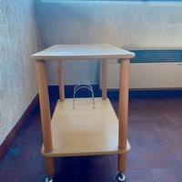 Carrellino multiuso su ruote con doppio ripiano