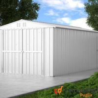 Box garage auto Acciaio 327x611cm bianco