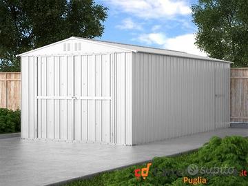 Box garage auto Acciaio 327x611cm bianco