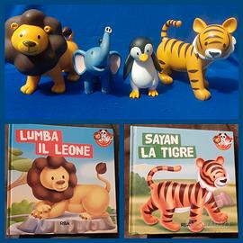 Lotto 2libri "Gli Animali del mio Zoo"RBA+4aninali