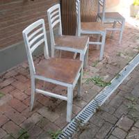 Sedie legno bianche