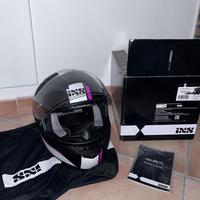 Casco Integrale IXS Nero Bianco Viola femminile