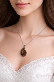 Collana artigianale in Ammonite naturale – P.unico