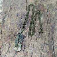 Collana Ciondolo Piuma Amuleto Porta Fortuna