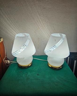 LAMPADA DA TAVOLO VINTAGE COPPIA MURANO ANNI 70