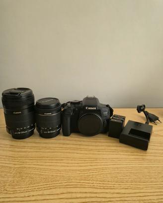 Canon EOS 750D + 18-55 + 18-135 + 3 Batterie