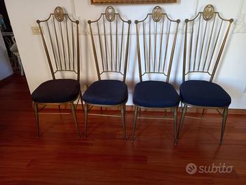 Sedie in ottone