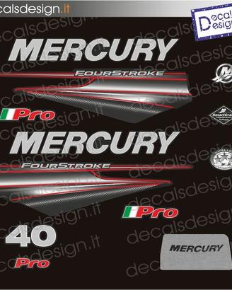 Kit adesivi sostitutivo per motore mercury 40 cv