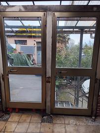 porte vetrate in alluminio con doppi vetri