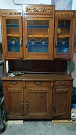 Credenza in stile Art Dèco in legno massello