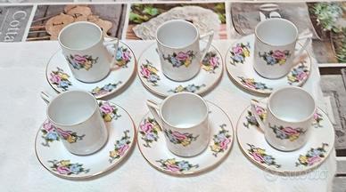 Set di 6 tazzine da caffè + piattini da collezione