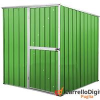 Box da giardino lamiera 175x185cm verde chiaro