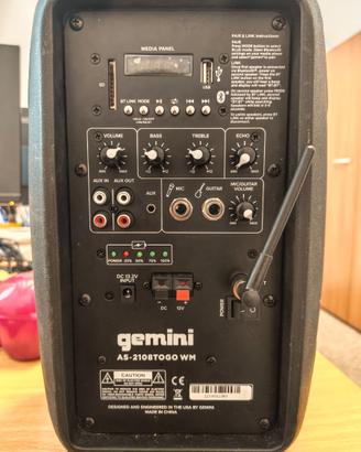 Cassa amplificata wireless bluetooth Gemini